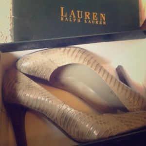 Ralph Lauren snakeskin heels - New/never worn